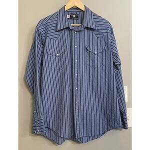 Flying R Ranchwear Shirt Pearl Snap Up Western Rodeo‎ USA Made XLarge EUC